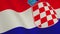 Croatia background flag waving banner footage - seamless loop video animation