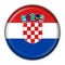 Croatia button flag round shape