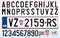 Croatia car license plate, letters and numbers, European Union