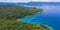 Croatia coast with beach and boat