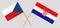 Croatia and Czech Republic. The Croatian and Czech flags. Official colors. Correct proportion. Vector
