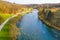 Croatia, Dobra river valley from air