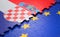 Croatia European Union Puzzle Flag