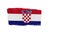 Croatia flag painted with a brush stroke
