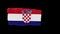 Croatia flag painted with a brush stroke