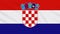 Croatia flag waving cloth background, loop