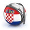 Croatia football nation - football in the unzipped bag with Croatian flag print