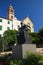 Croatia, Å ibenik - a monument to the Croatian king Petar Kresimir IV next to the 14th-century church of St. Francis and the Franc