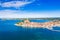 Croatia, Istria, beautiful old town of Rovinj on Adriatic sea coastline