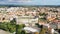 Croatia, Istria, city of Pula, panoramic view of ancient Roman arena