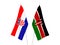 Croatia and Kenya flags