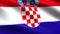 Croatia Looping Flag 4K, with waving fabric texture