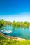 Croatia, Mreznica river, green water landscape