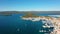 Croatia - Murter town from drone view, its located on the coast