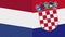 Croatia and Netherlands Two Half Flags Together