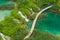 Croatia, Plitvice Lakes National Park. View from above.