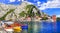 Croatia tourism and landmarks. Omis town in Dalmatia famous for trekking,rafting,canyoning