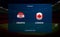 Croatia vs Canada. Football scoreboard broadcast graphic