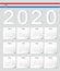 Croatian 2020 calendar