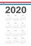 Croatian 2020 year vector calendar
