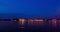 Croatian city of Porec, Istria at dusk, time lapse