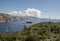 Croatian coastline and cruise view from the mountains