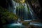 Croatian deep forest waterfall