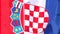 Croatian flag waving in the wind