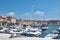 The Croatian harbour of Rovinj, a fishing port on the West coast of Croatia.