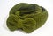 Crochet green infinity scarf
