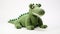 Crochet Pattern: Green Alligator Toy In Fujifilm Pro 400h Style
