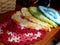 Crochet Rainbow Hearts