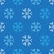 Crochet snowflakes seamless pattern.