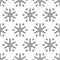 Crochet snowflakes seamless pattern.