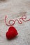 Crochet valentine heart