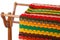 Crocheted Afghan Cover On Rack