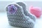 Crocheted baby shoes