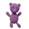 Crocheted bear toy isolated