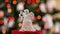 Crocheted christmas angel spinning and sliding