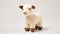 Crocheted Lamb: A Soft-focus Crafted Design In Dark White And Beige