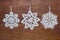 Crocheted snowflakes