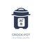 crock-pot icon. Trendy flat vector crock-pot icon on white backg