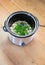 Crockpot slow cooker meal with chicken and fresh herbs
