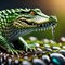 crocodile amphibian animal portrait