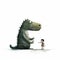 Crocodile Art By Jon Klassen With Snicker Emoji