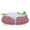 Crocodile in a bathtub