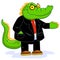 Crocodile businessman