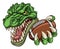 Crocodile Dinosaur Alligator Football Sport Mascot