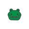 Crocodile head filled outline icon