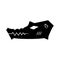 crocodile icon silhouette. simple, minimal and creative concept